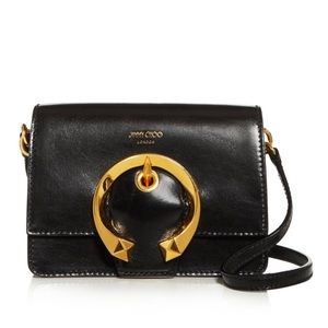 JIMMY CHOO Madeline Goatskin Leather Shoulder Bag